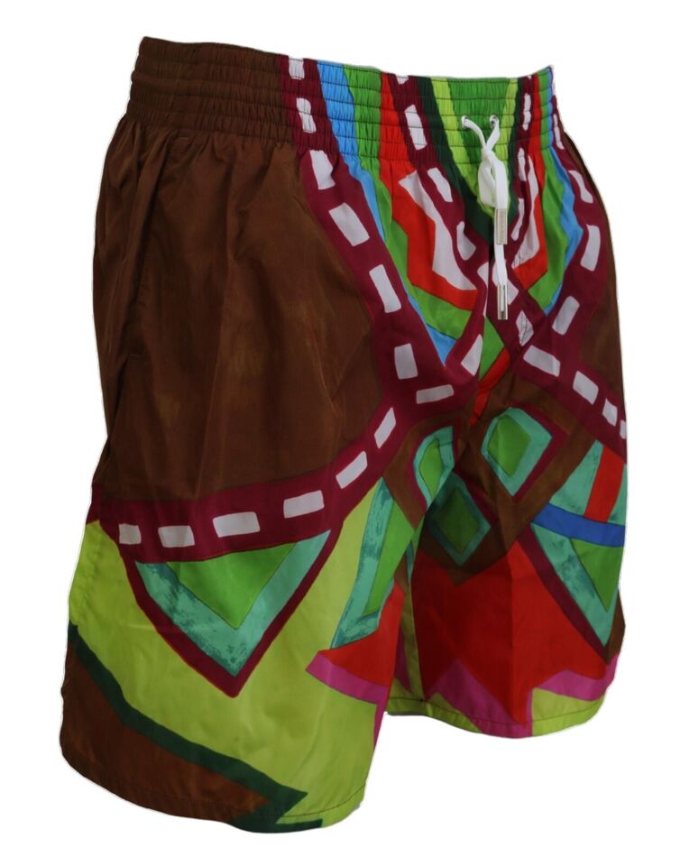 Dsquared² Men's Multicolor Printed Swim Trunks