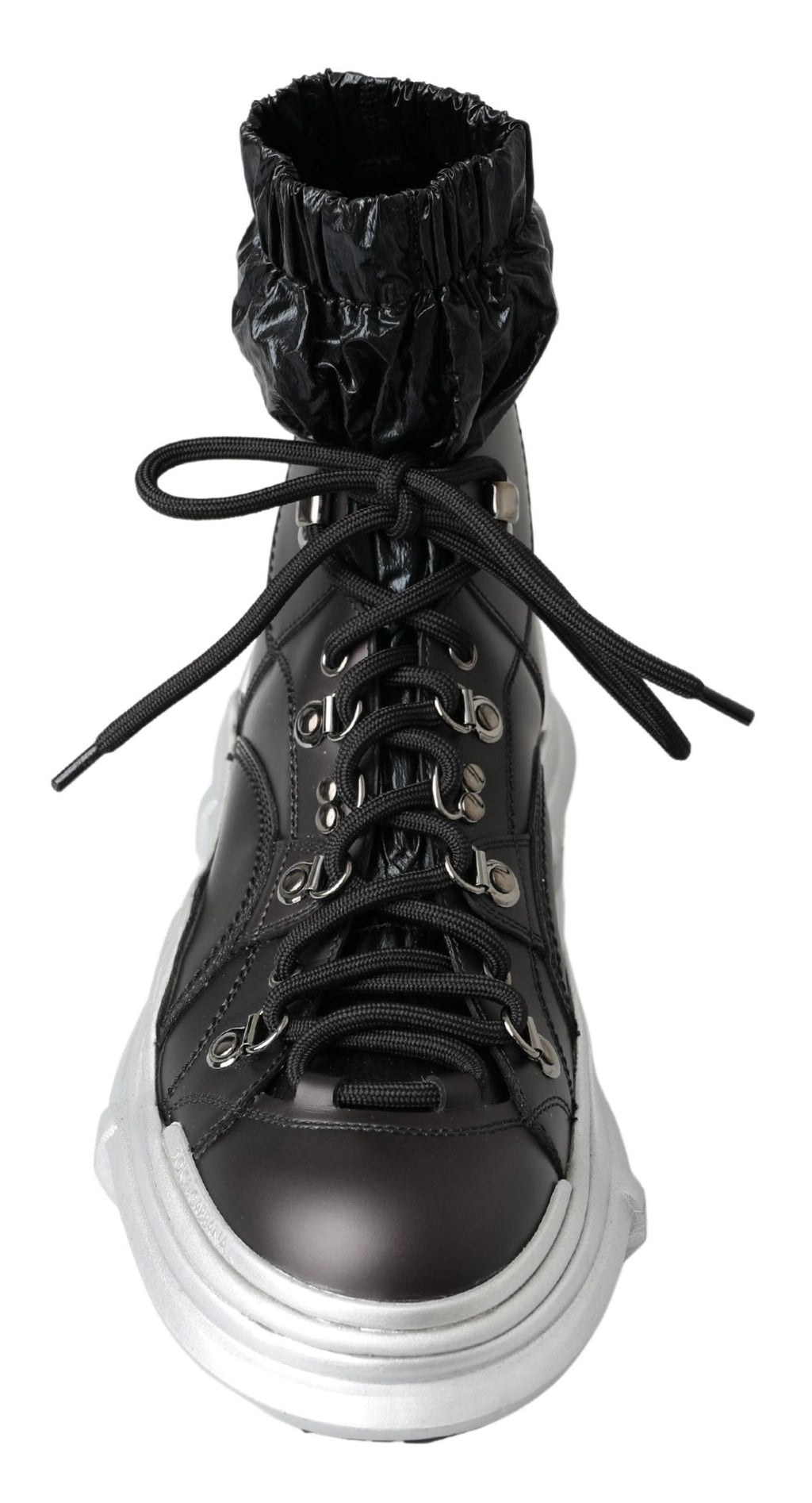 Dolce & Gabbana Schwarz Nylon Galileo High Top Turnschuhe Schuhe