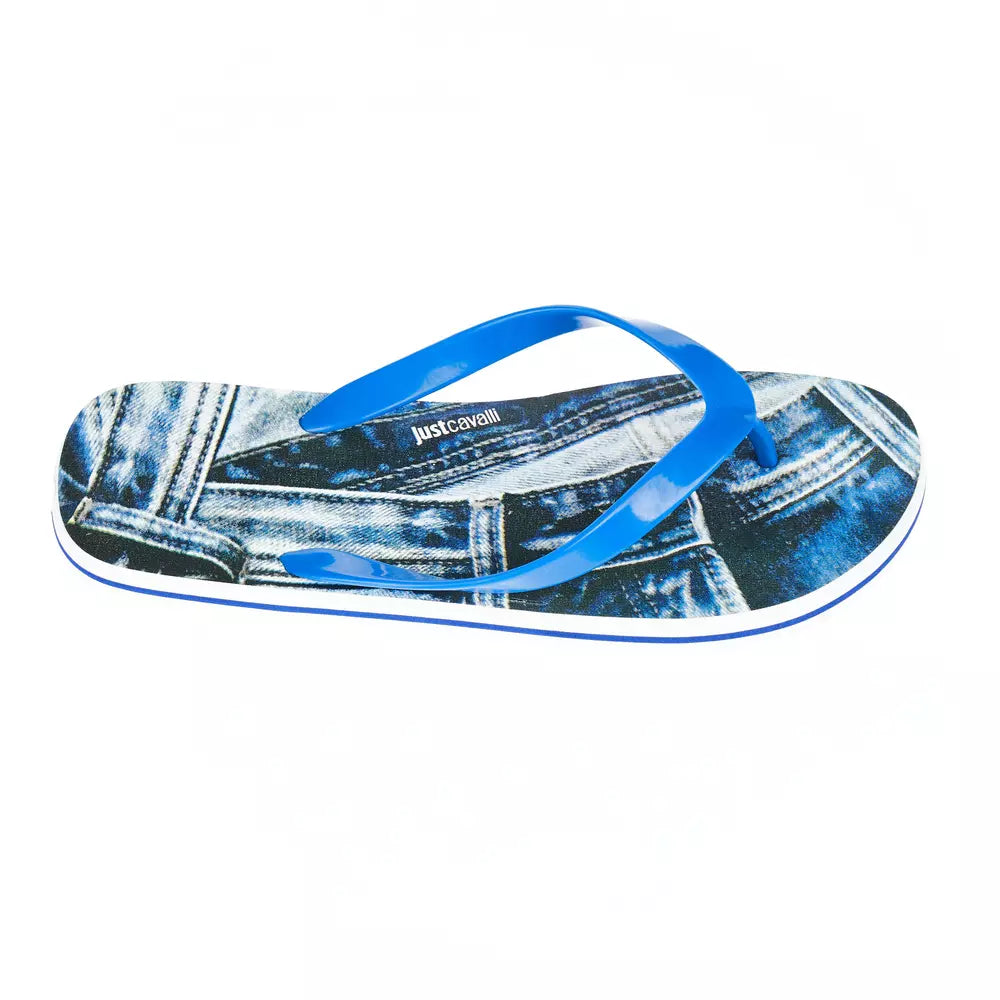 Just Cavalli Hellblaue EVA Herren-Sandale