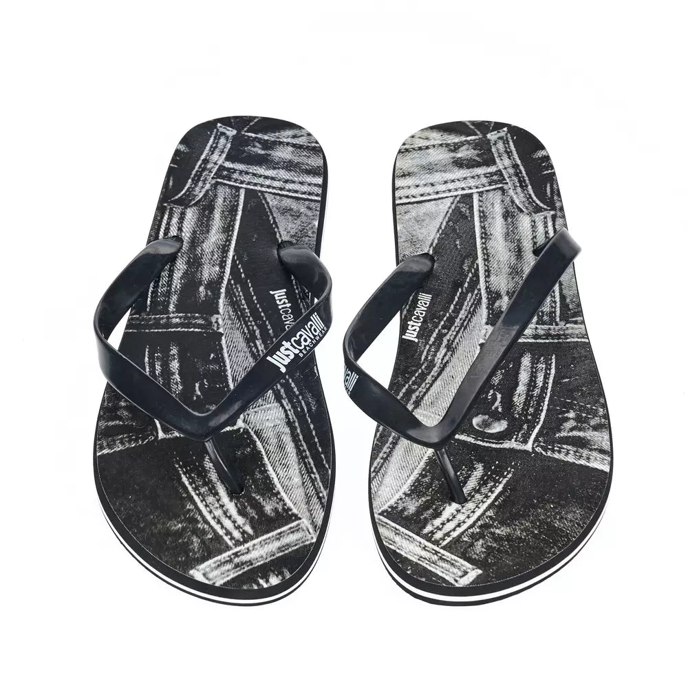 Just Cavalli Schwarze EVA Herren-Sandale