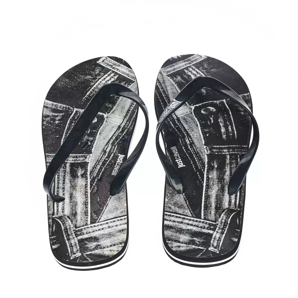 Just Cavalli Schwarze EVA Herren-Sandale