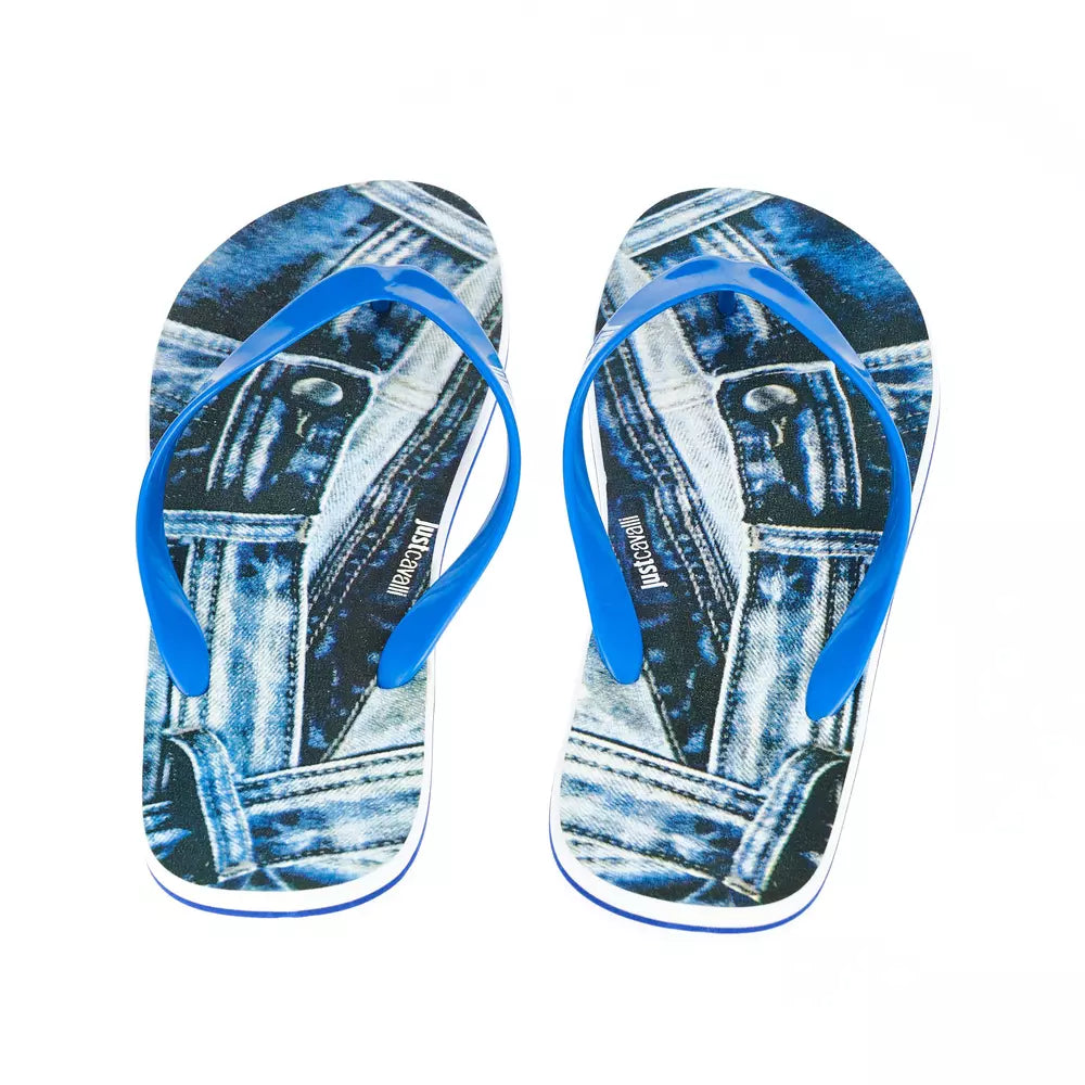 Just Cavalli Hellblaue EVA Herren-Sandale