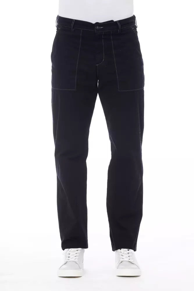Alpha Studio Blaue Herrenhose aus Baumwolle