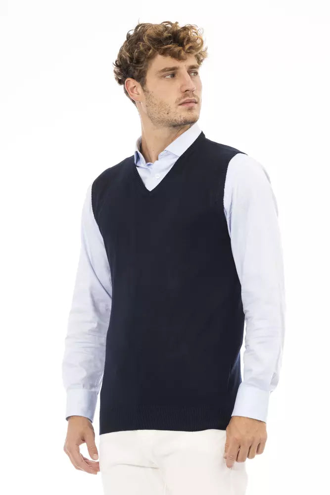 Alpha Studio Herren-Jacke aus Viskose in Blau
