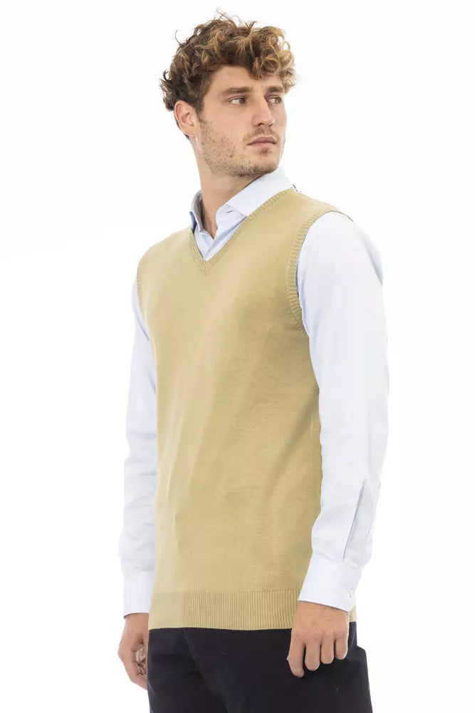 Alpha Studio Beige Viskose-Jacke für Herren