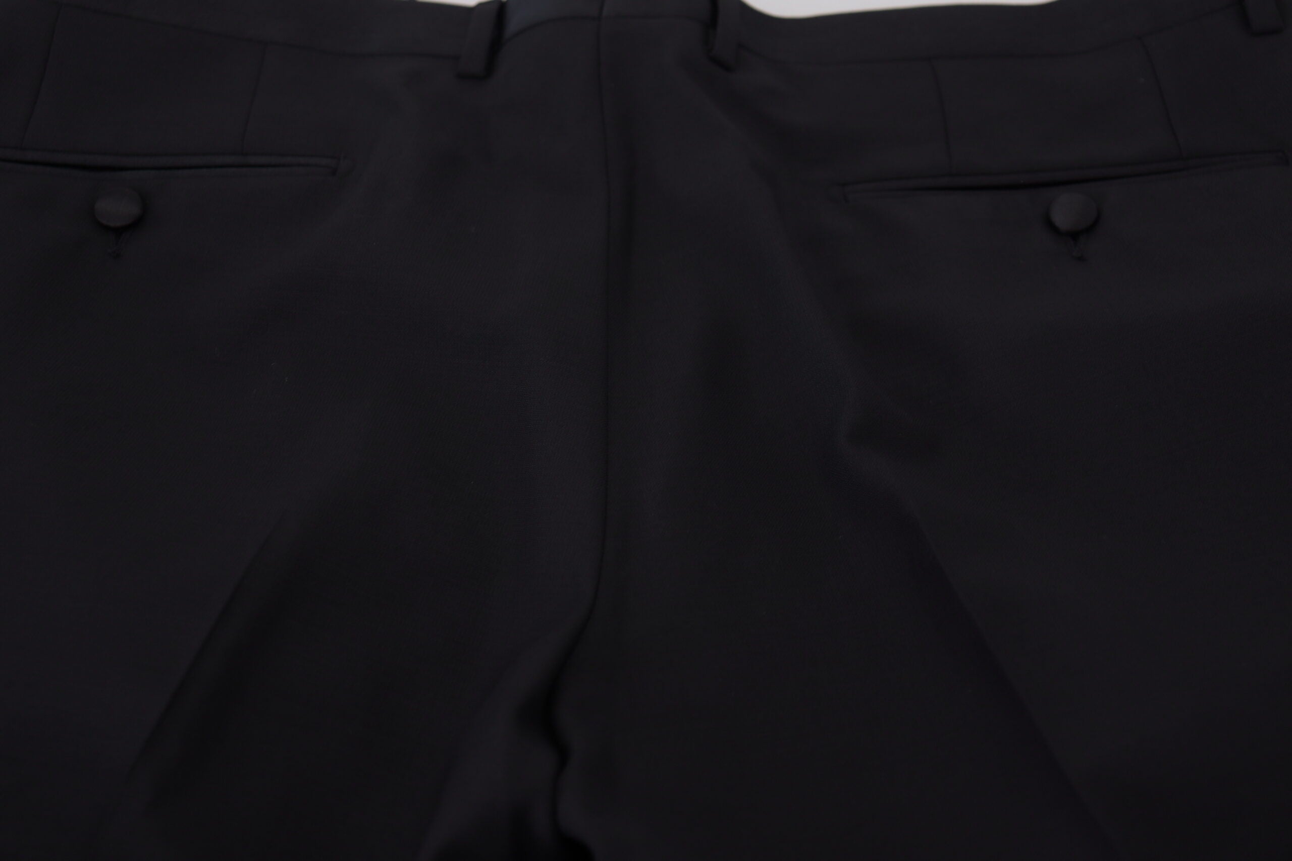 Dolce & Gabbana Schwarzes Kleid Wolle Seide Hose Hose