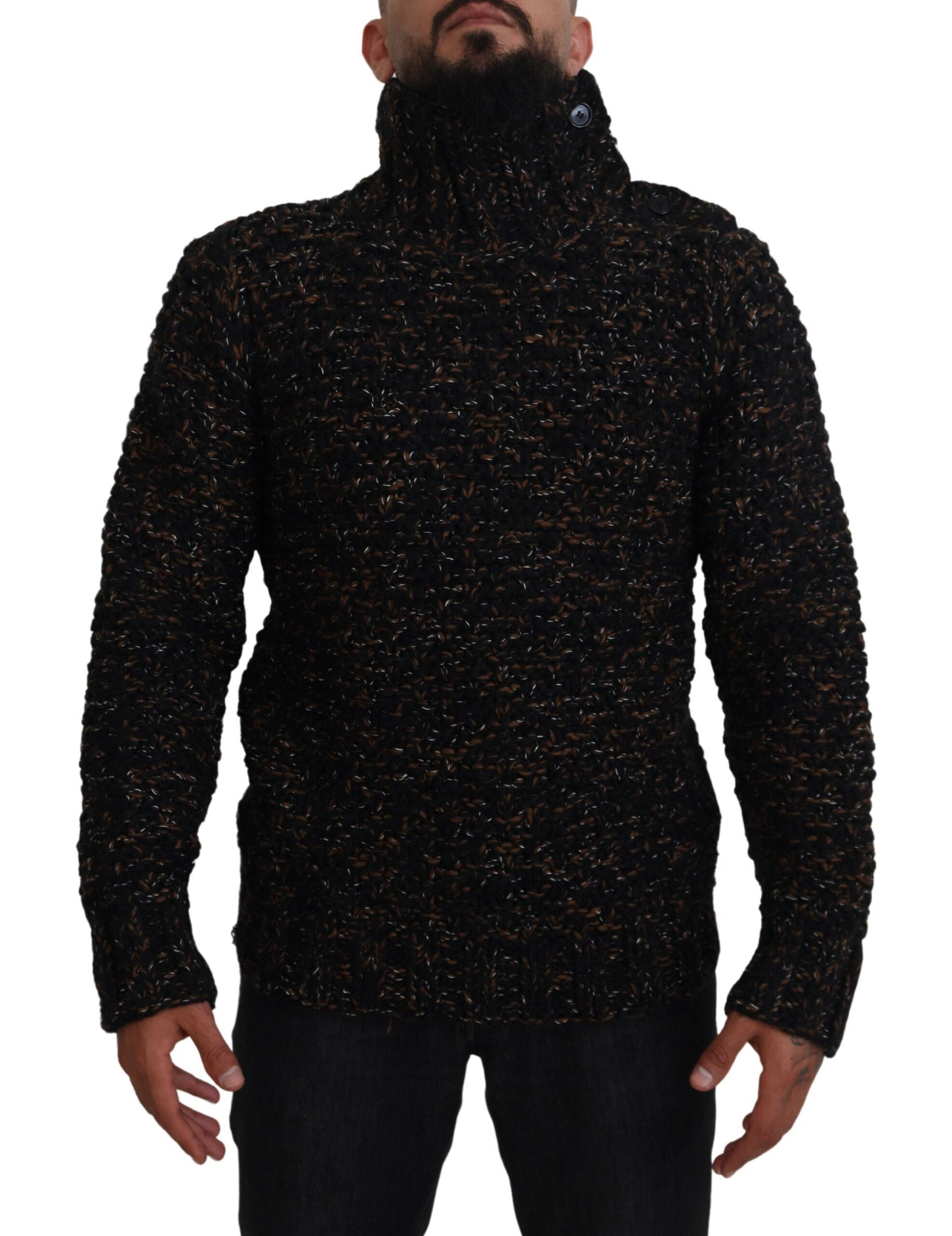 Dolce & Gabbana Brown Fatto A Mano Turtleneck Sweater