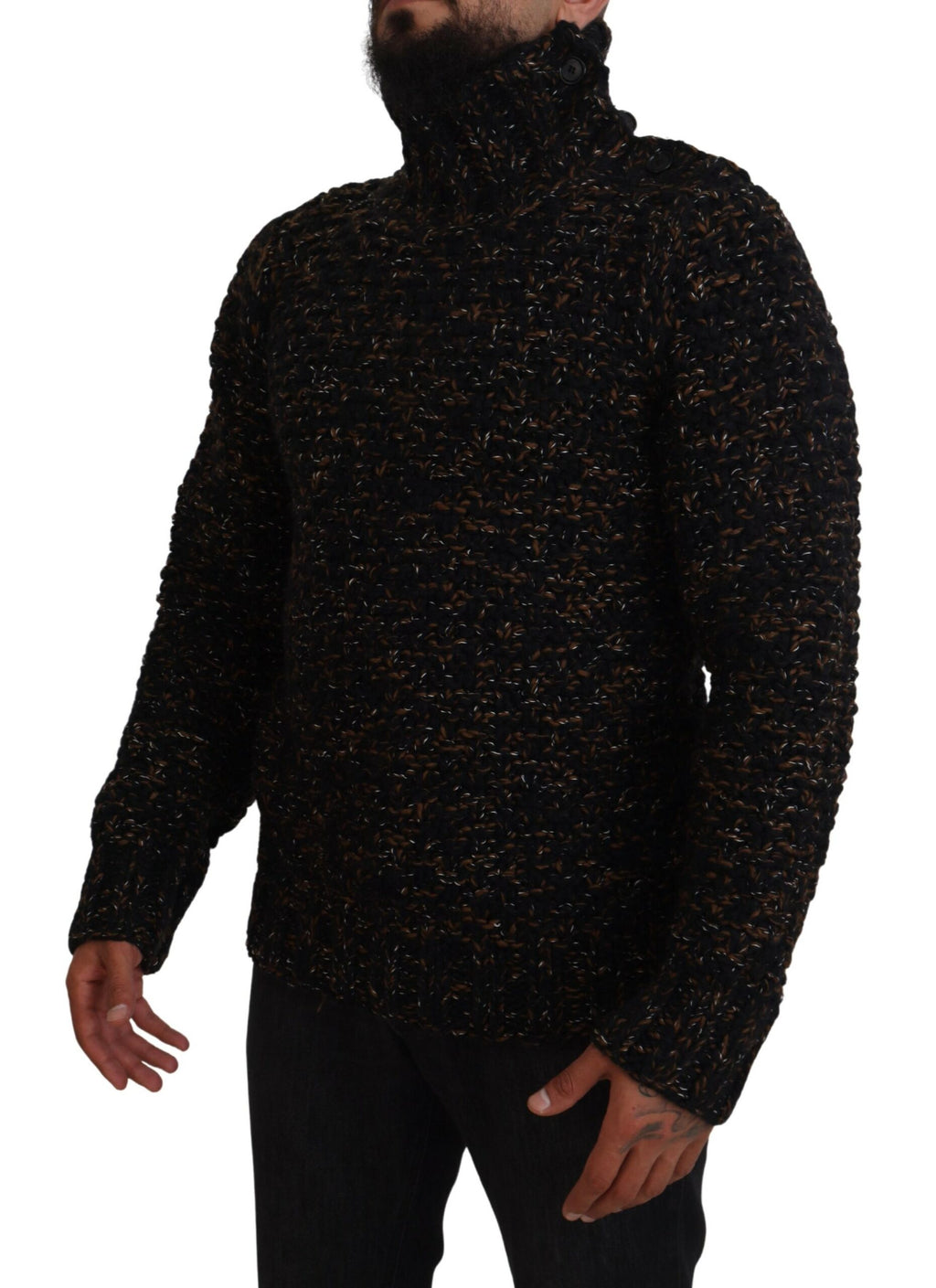 Dolce & Gabbana Brown Fatto A Mano Turtleneck Sweater