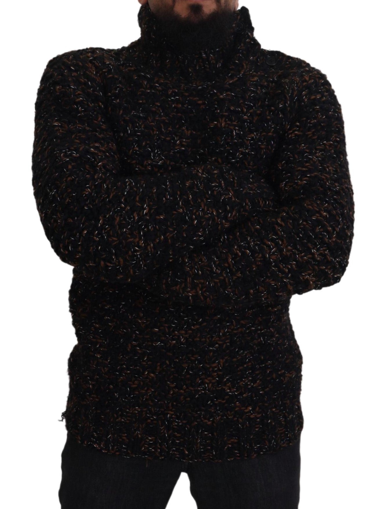 Dolce & Gabbana Brown Fatto A Mano Turtleneck Sweater