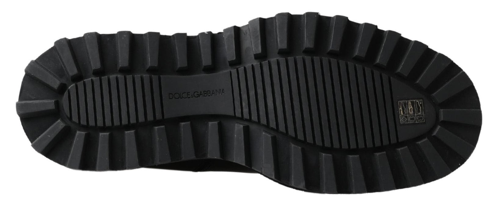 Dolce & Gabbana Schwarze Leder-Slipper mit Stretch-Stiefeln