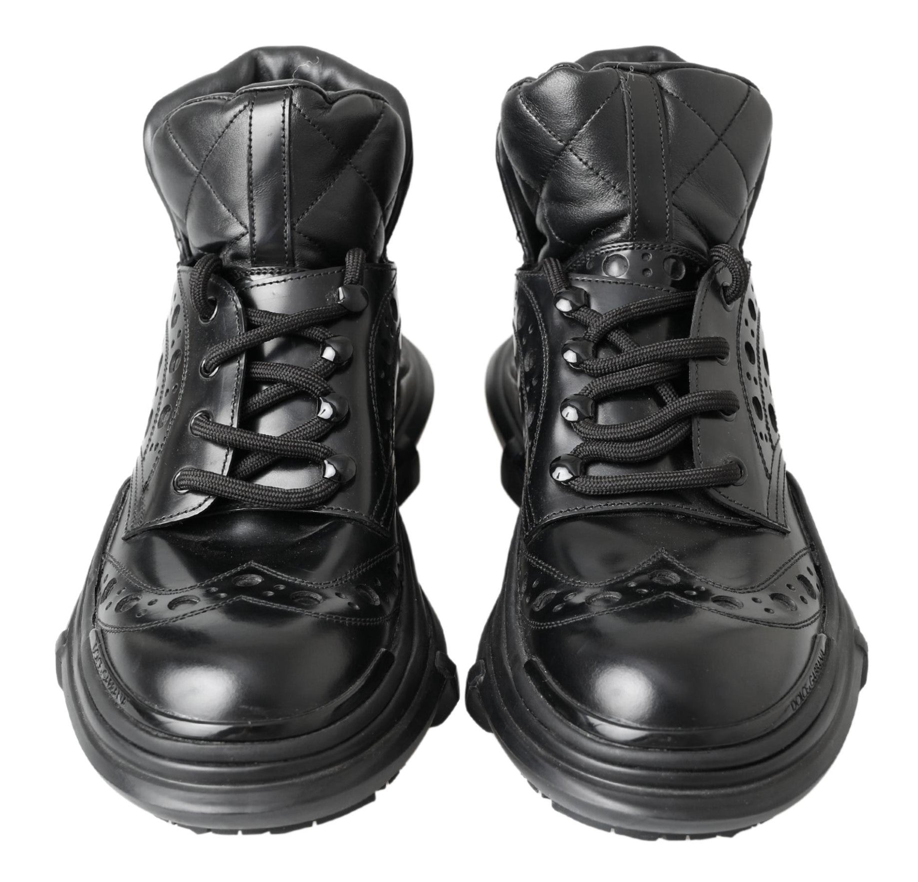 Dolce & Gabbana Black Leather Casual Boots