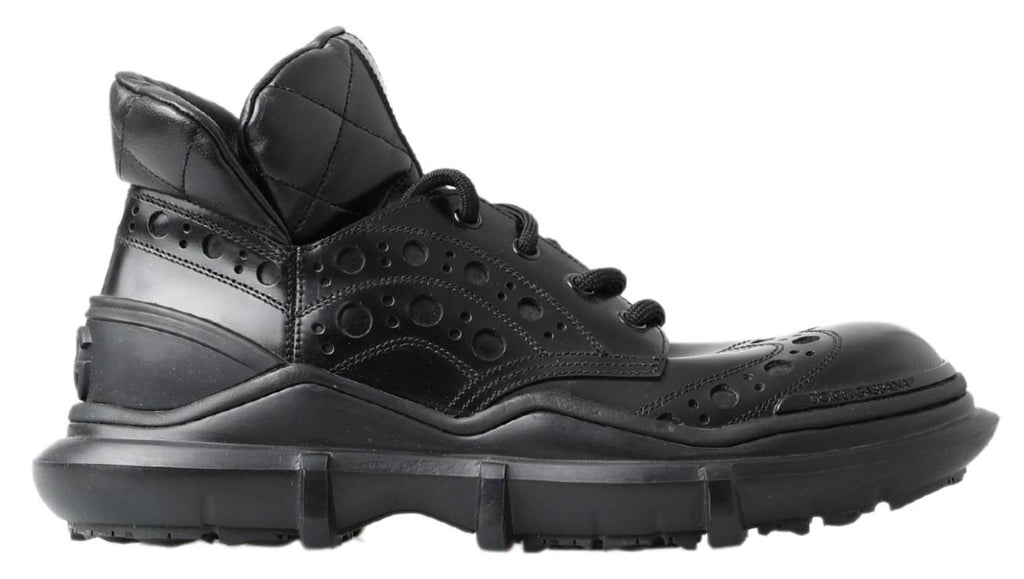 Dolce & Gabbana Black Leather Casual Boots