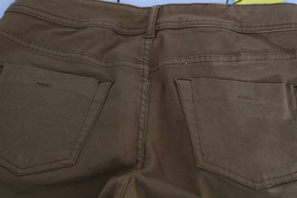 PLEIN SUD Brown mid-rise slim-fit cotton denim jeans