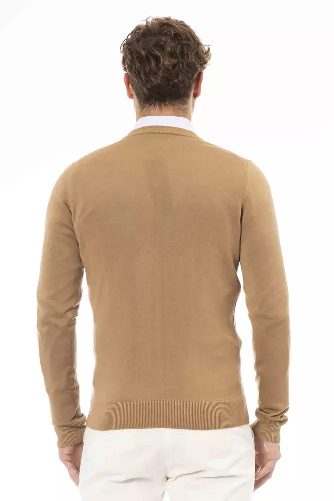 Baldinini Trend Men's Beige Modal Sweater