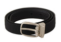 Dolce & Gabbana Belt Black Calfskin Silver-Tone Metal Buckle