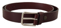Dolce & Gabbana Chestnut Calfskin Belt with Silver-Tone Metal Buckle