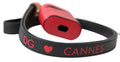 Dolce & Gabbana Rotes schwarzes Kalbsleder Logo Druck Riemen Airpods Fall