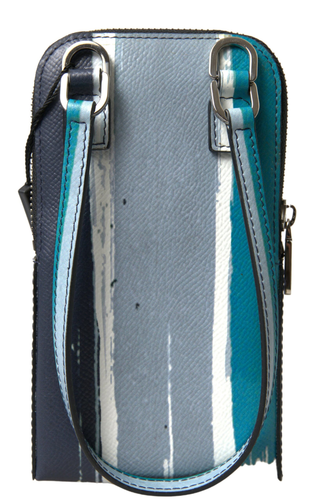 Dolce & Gabbana Blue Leather Wallet Crossbody Sling Phone Bag Unisex
