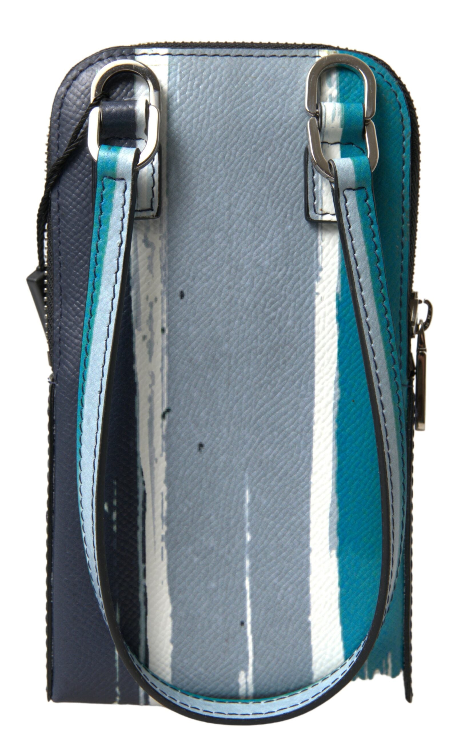 Dolce & Gabbana Blue Leather Wallet Crossbody Sling Phone Bag Unisex