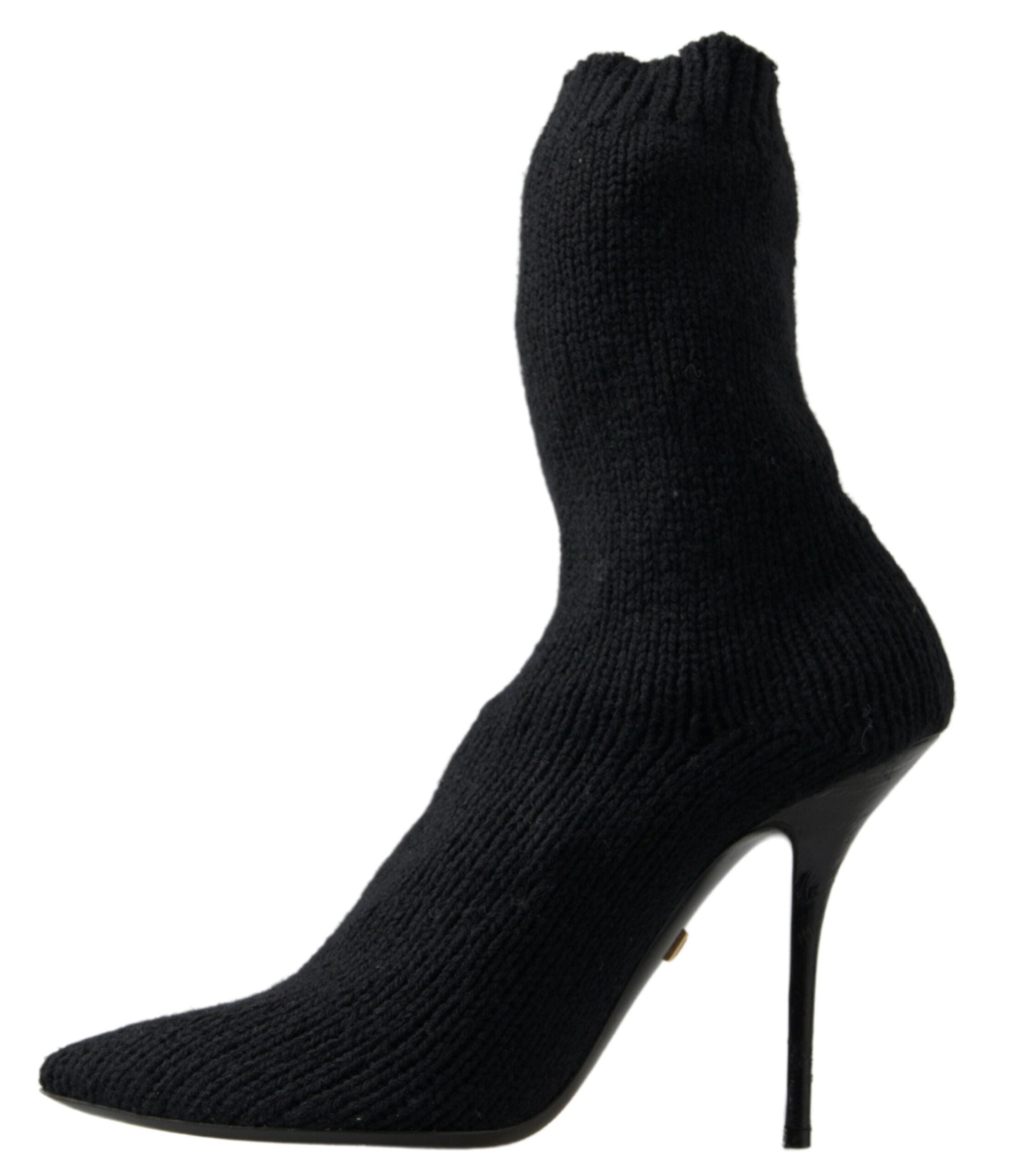 Dolce & Gabbana Black Stiletto Heel Mid-Calf Women's Boots Shoes