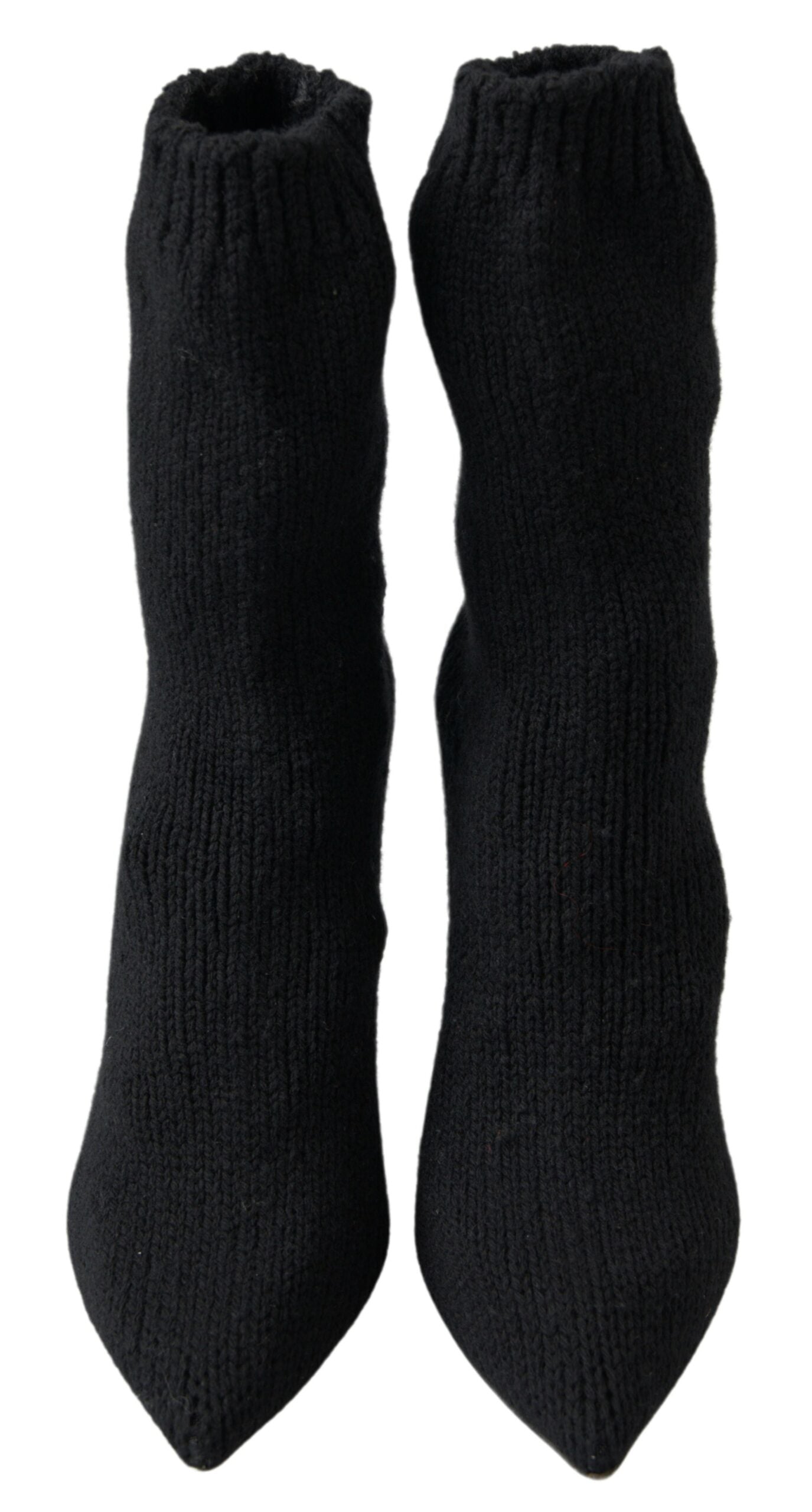 Dolce & Gabbana Black Stiletto Heel Mid-Calf Women's Boots Shoes