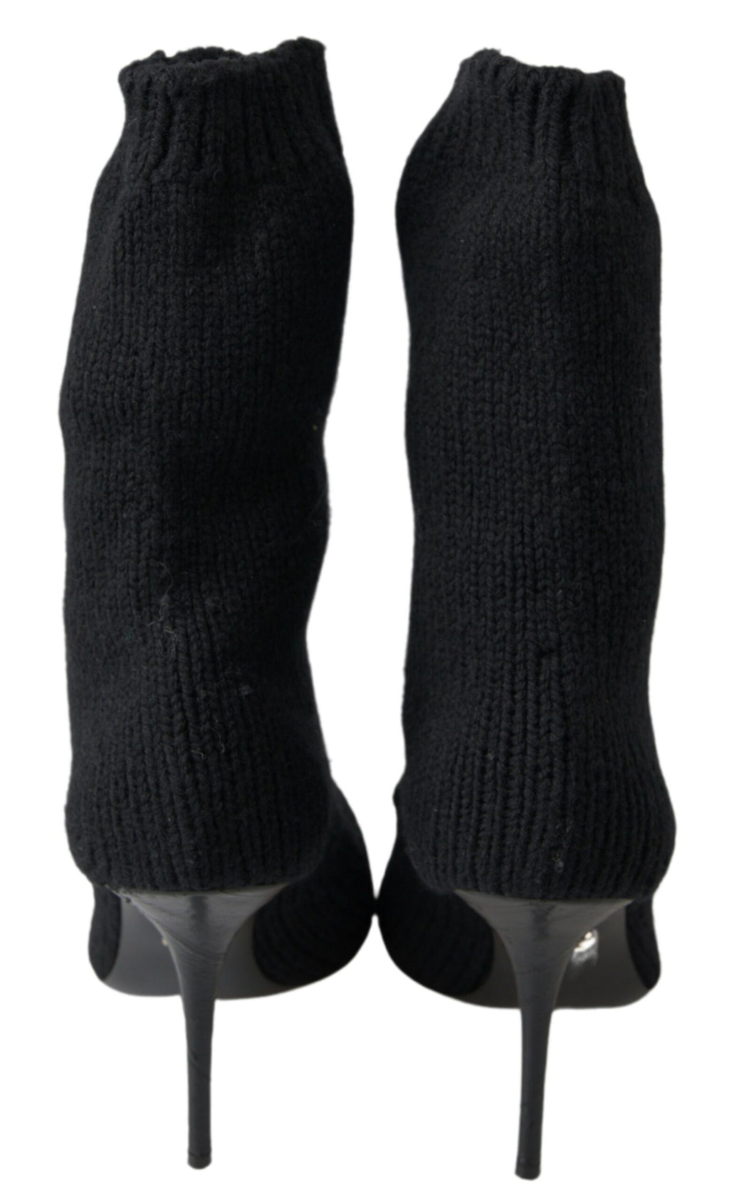 Dolce & Gabbana Black Stiletto Heel Mid-Calf Women's Boots Shoes
