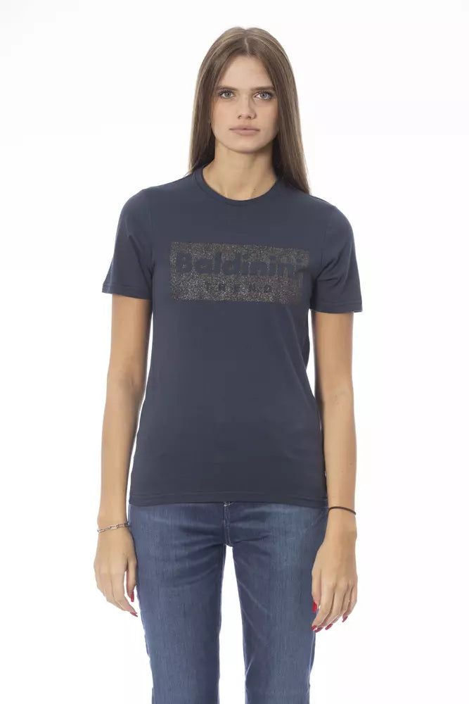 Baldinini Trend Women's Blue Cotton T-Shirt