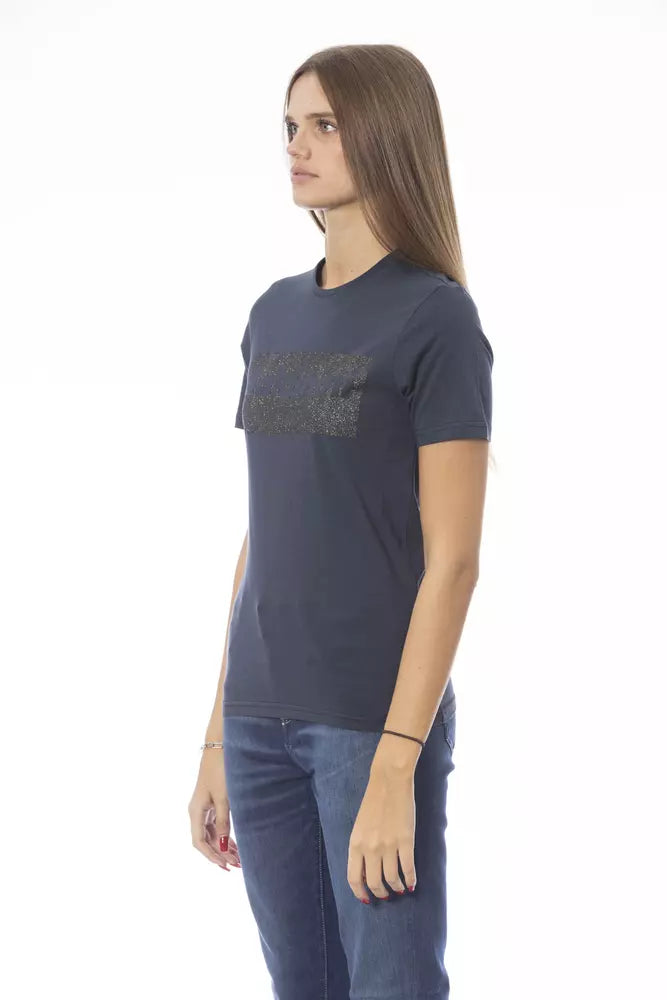 Baldinini Trend Women's Blue Cotton T-Shirt