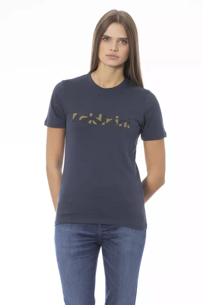 Baldinini Trend Women's Blue Cotton T-Shirt