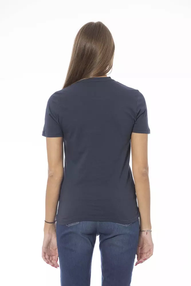 Baldinini Trend Women's Blue Cotton T-Shirt