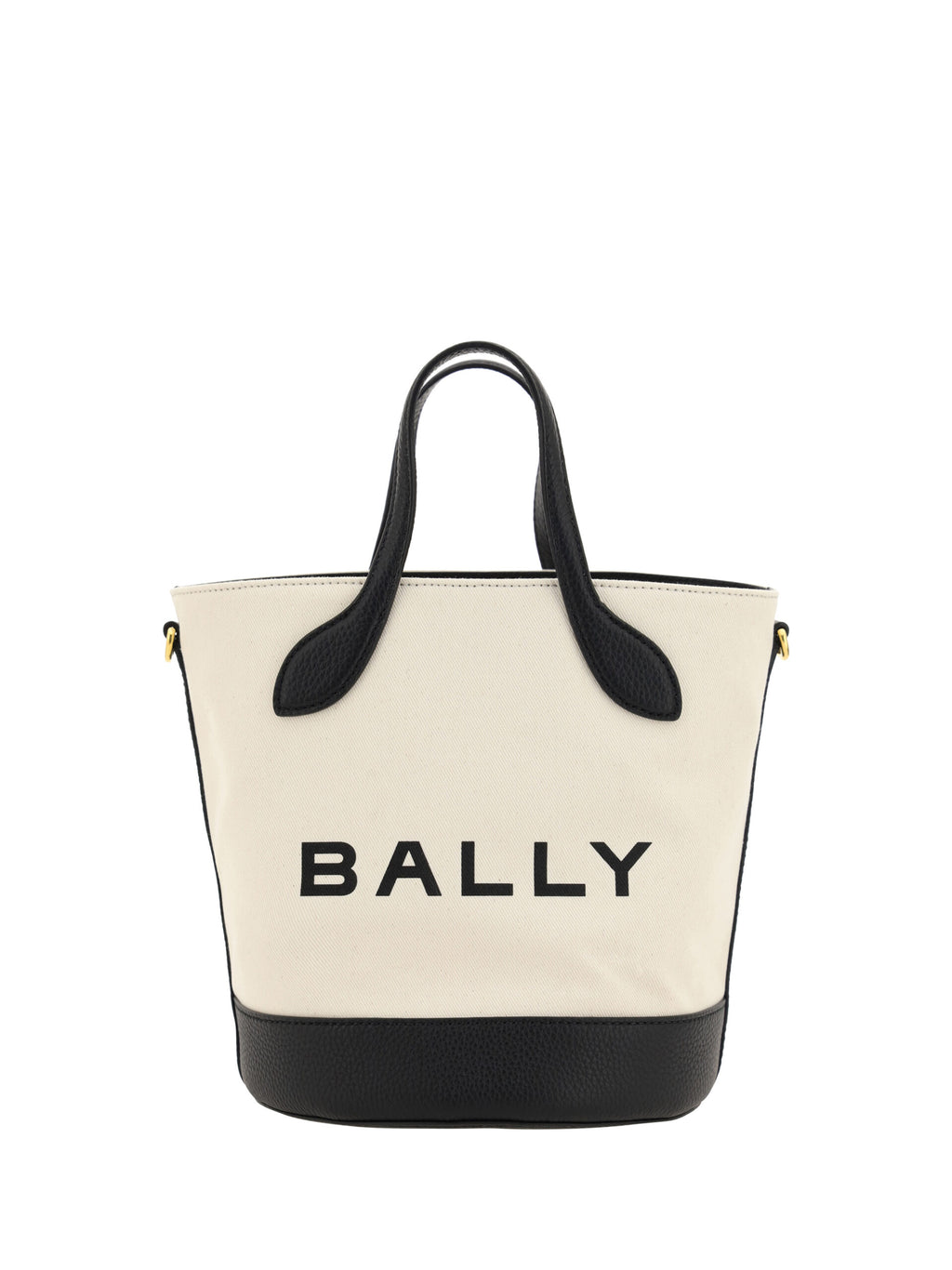 Bally Elegante Monogram Bucket Bag in Black & White