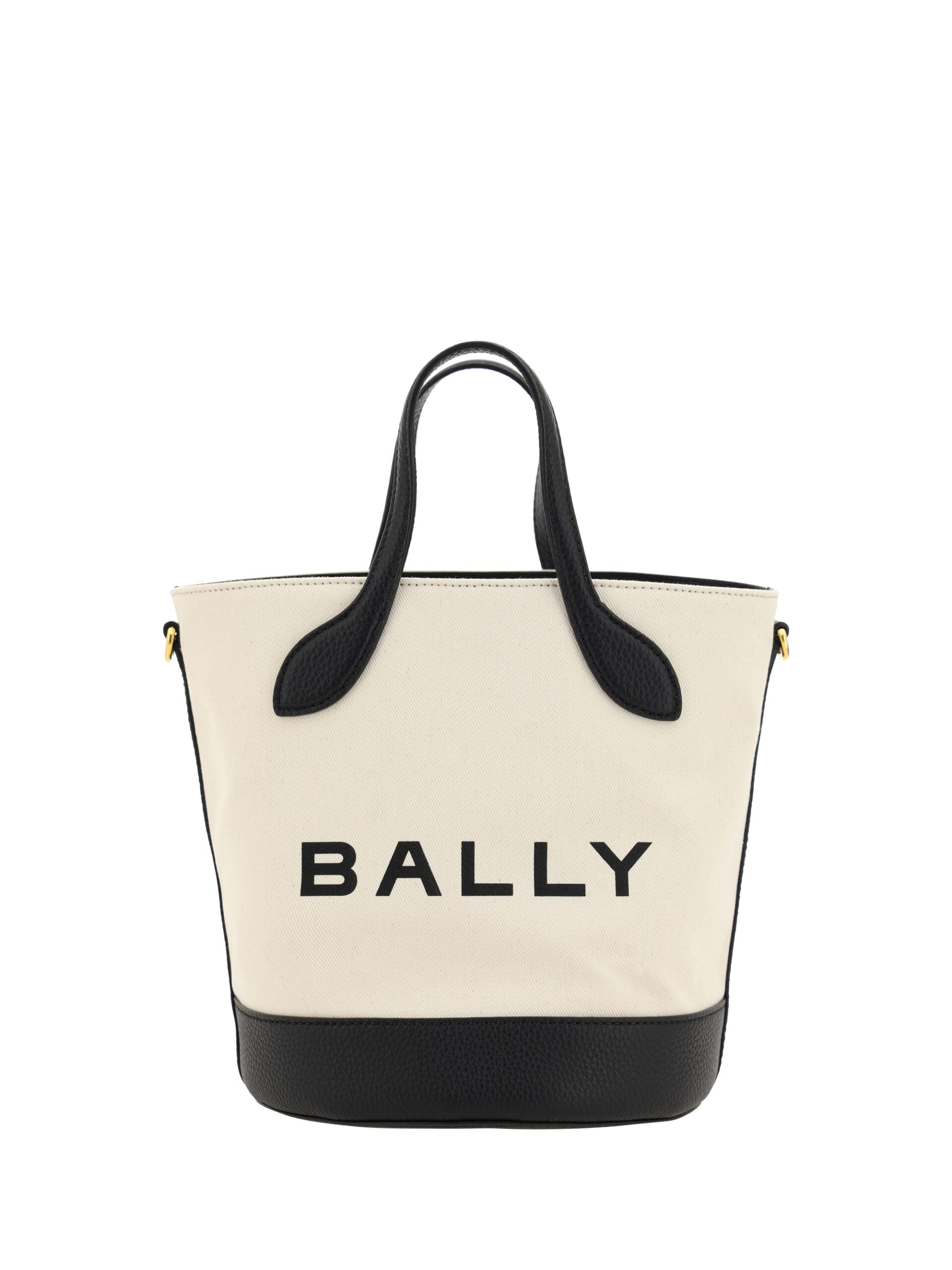 Bally Elegante Monogram Bucket Bag in Black & White