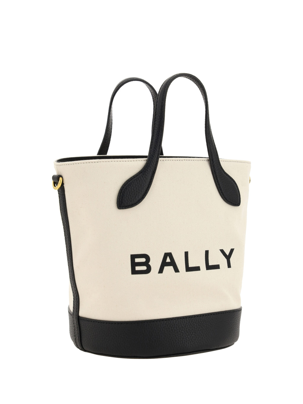 Bally Elegante Monogram Bucket Bag in Black & White