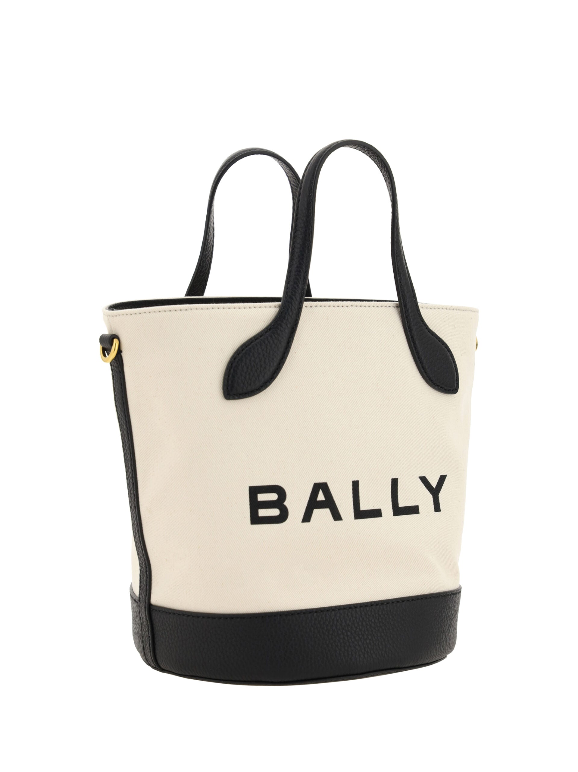 Bally Elegante Monogram Bucket Bag in Black & White