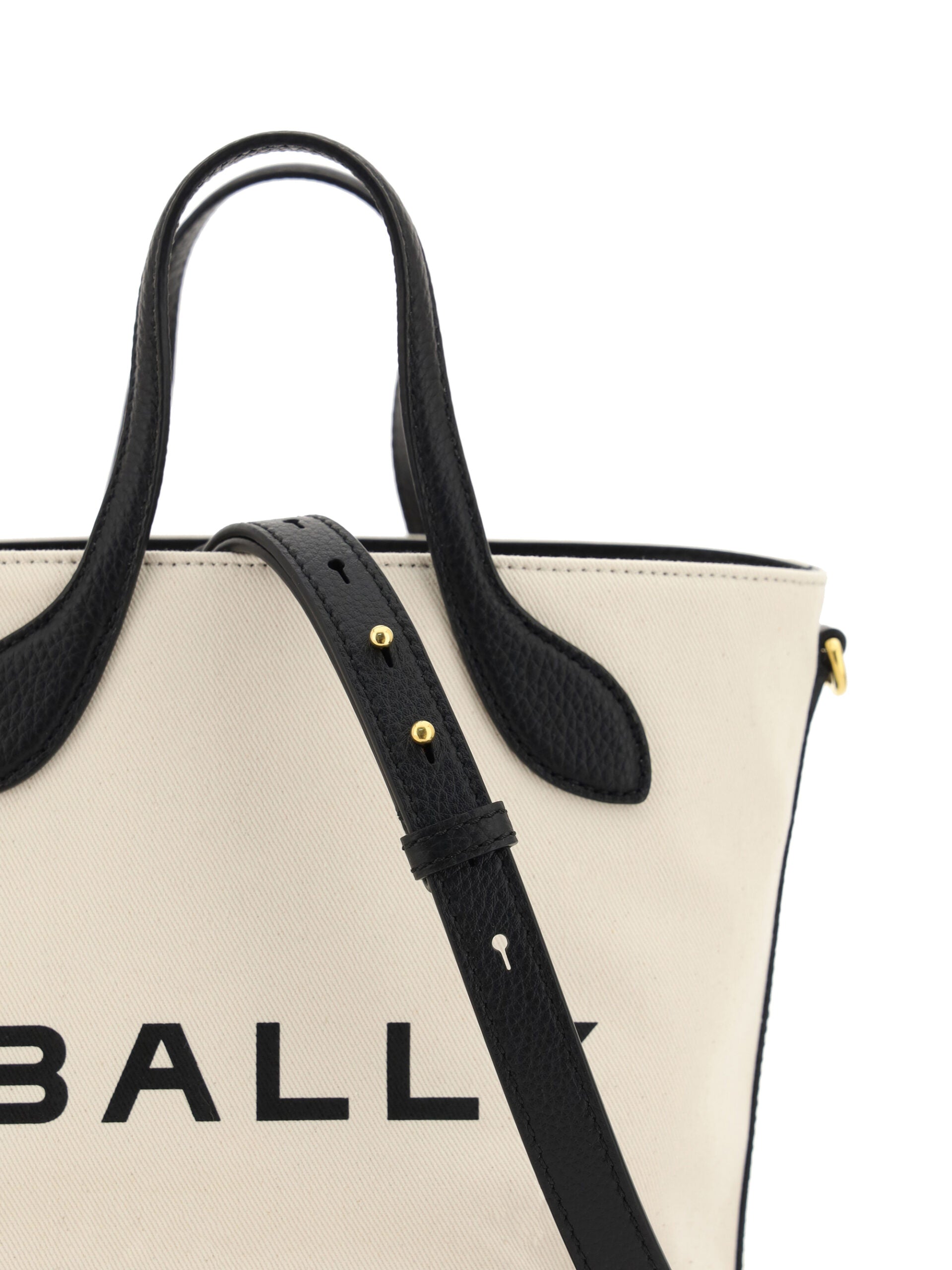 Bally Elegante Monogram Bucket Bag in Black & White