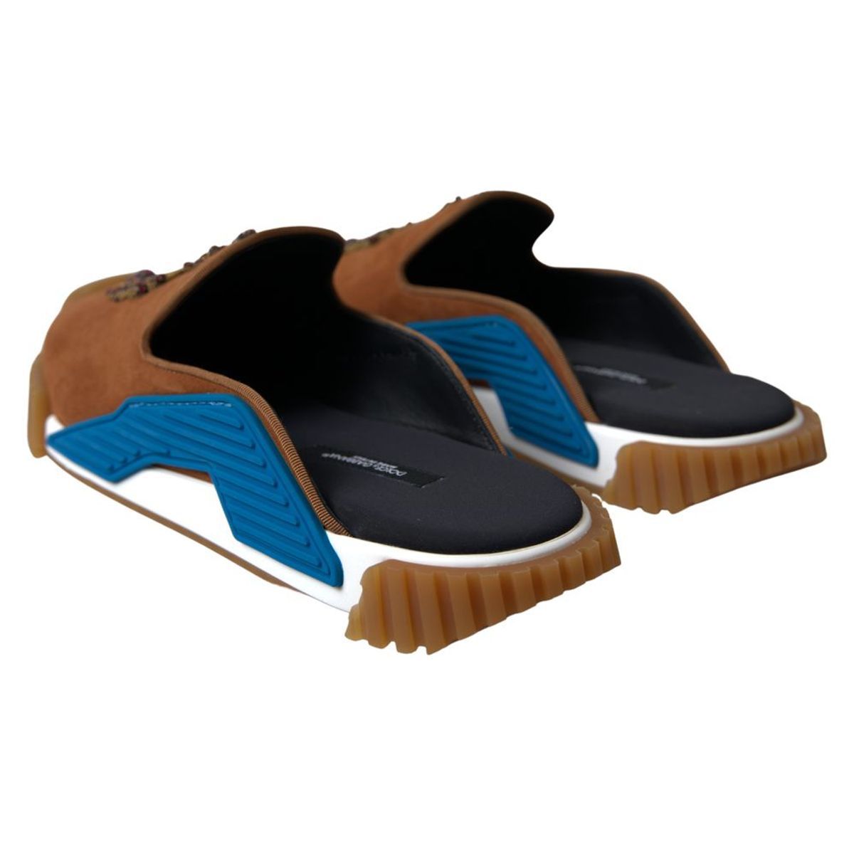 Dolce & Gabbana Brown Suede Crown Logo NS1 Slide Sandals