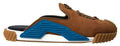 Dolce & Gabbana Brown Suede Crown Logo NS1 Slide Sandals