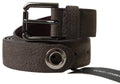Dolce & Gabbana Brown Leather Metal Buckle Men's Belt