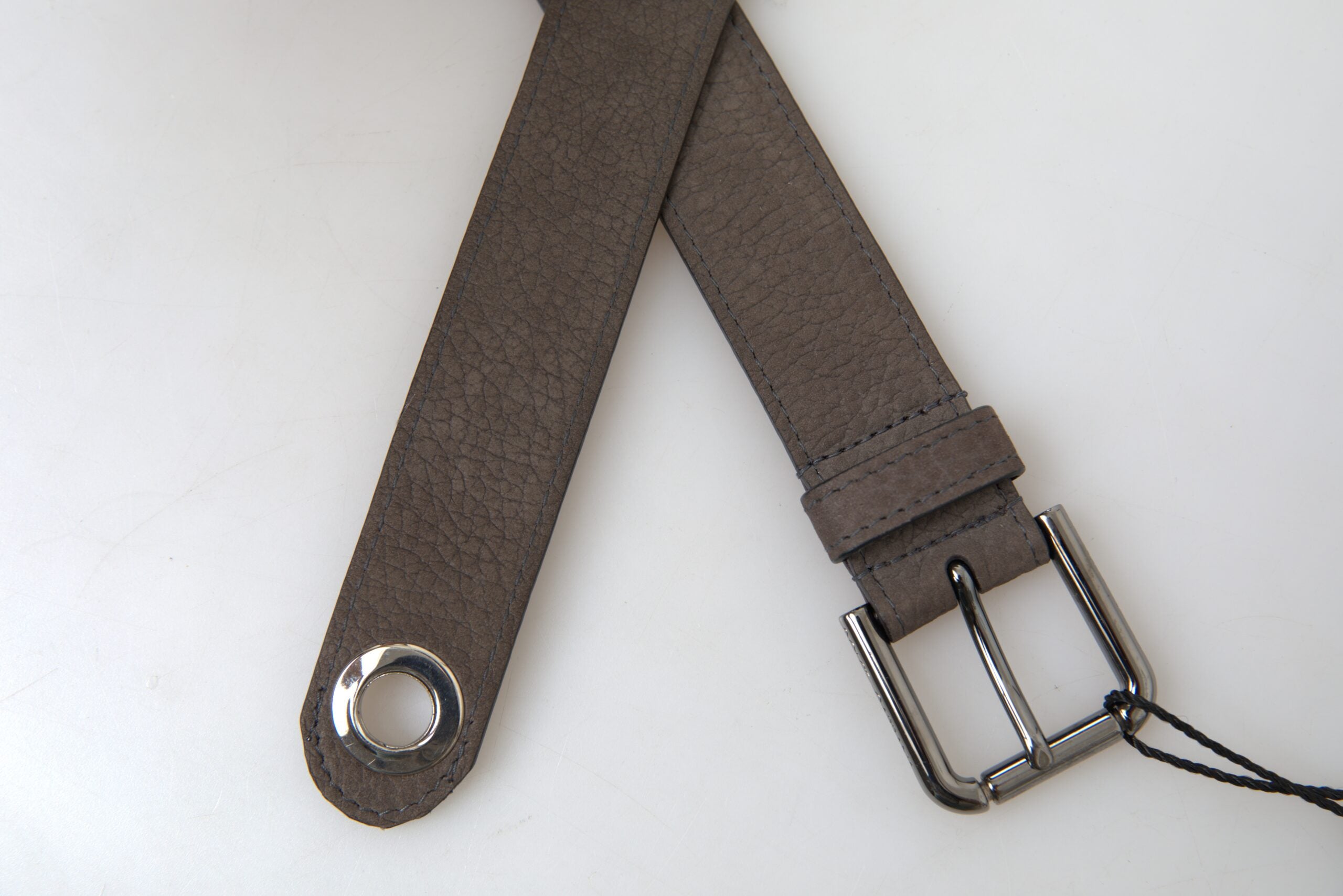 Dolce & Gabbana Brown Leather Metal Buckle Men's Belt