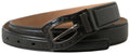 Ermanno Scervino Cintura Black Leather Belt with Metal Buckle