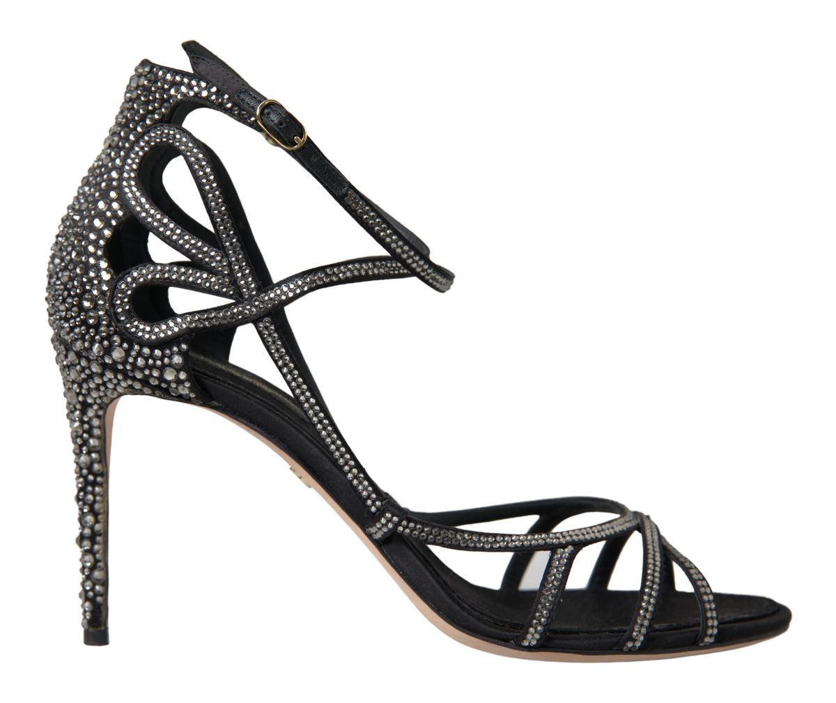 Dolce & Gabbana Strass Stiletto Sandale Satin Schuhe