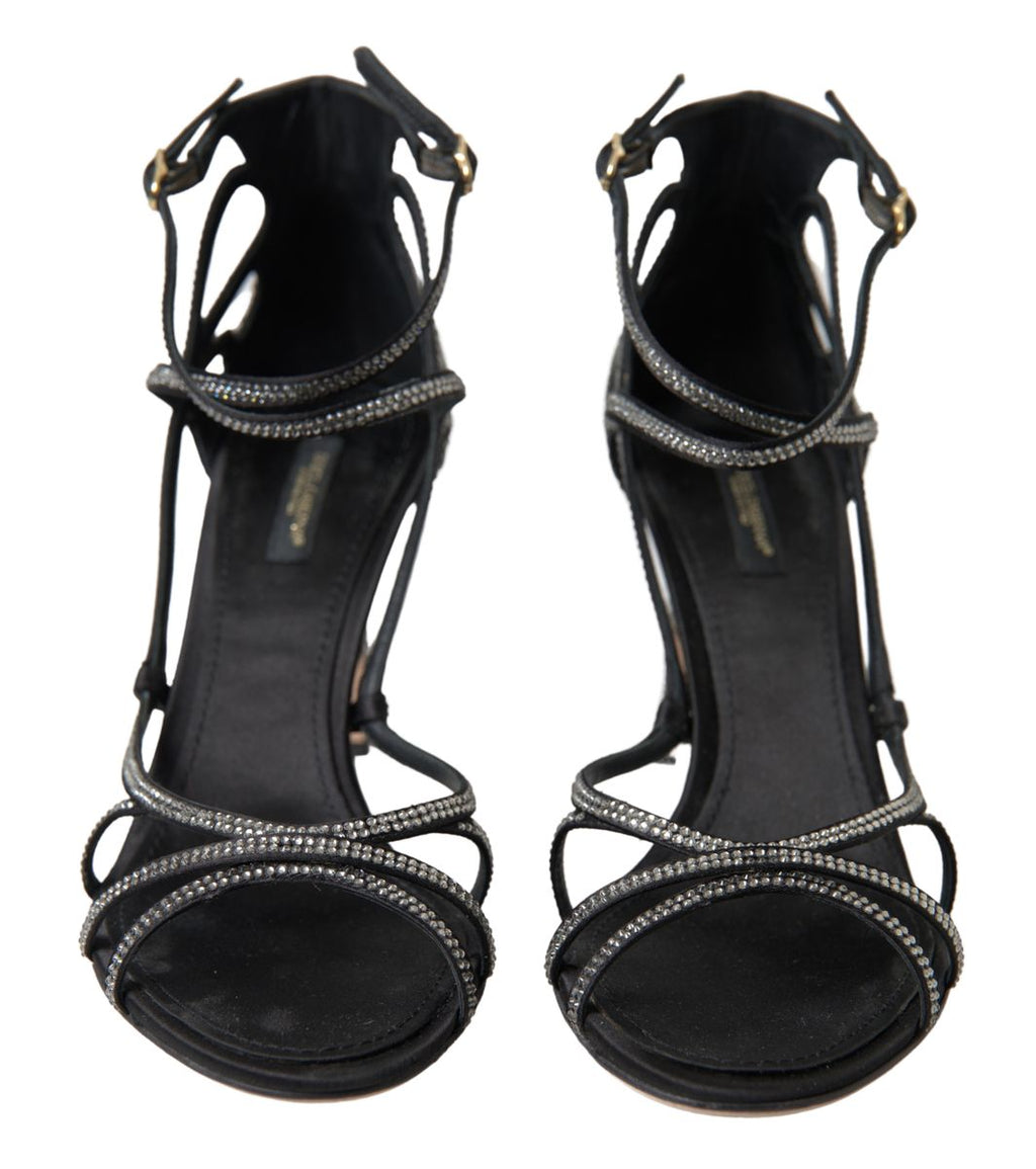 Dolce & Gabbana Strass Stiletto Sandale Satin Schuhe