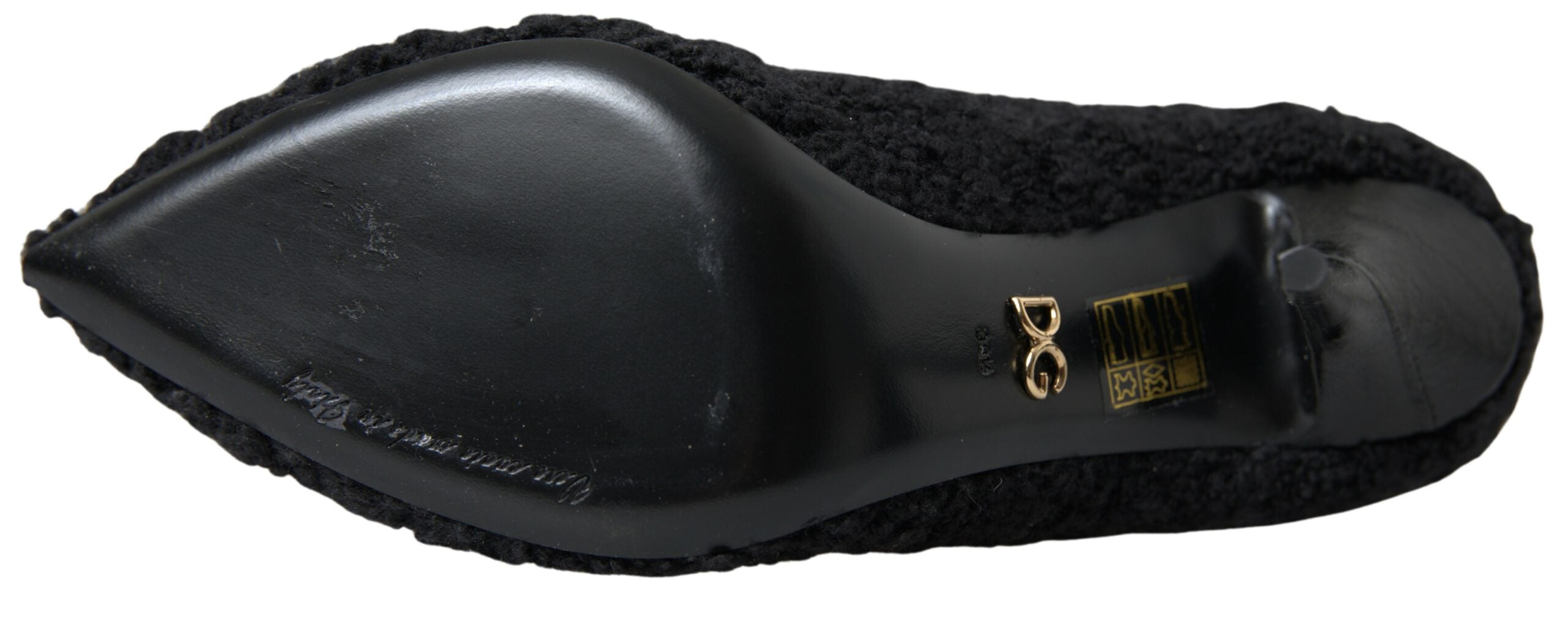 Dolce & Gabbana Black Stiletto Heel Mid-Calf Boots