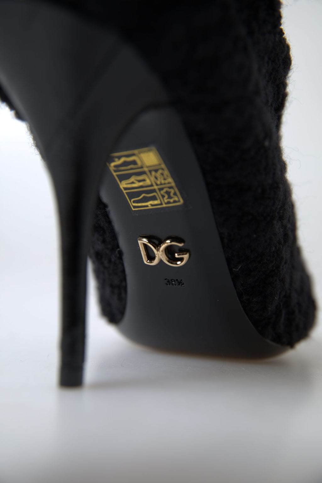 Dolce & Gabbana Black Stiletto Heel Mid-Calf Boots