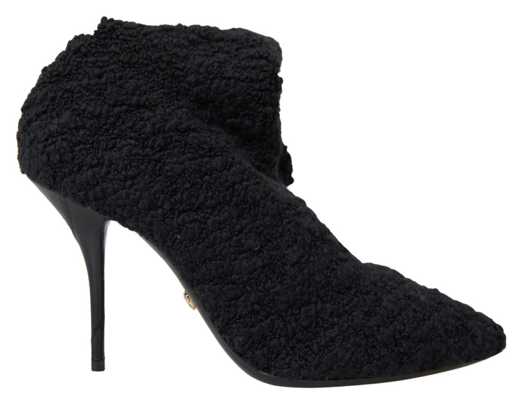 Dolce & Gabbana Black Stiletto Heel Mid-Calf Boots