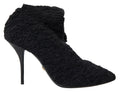 Dolce & Gabbana Black Stiletto Heel Mid-Calf Boots