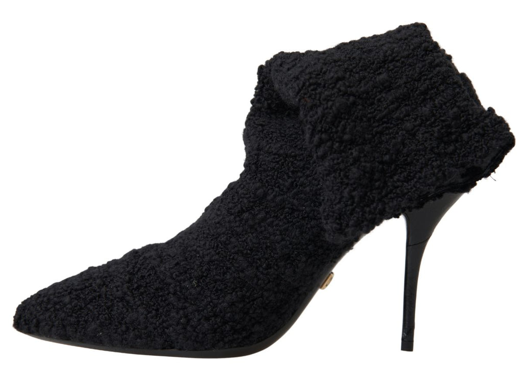 Dolce & Gabbana Black Stiletto Heel Mid-Calf Boots