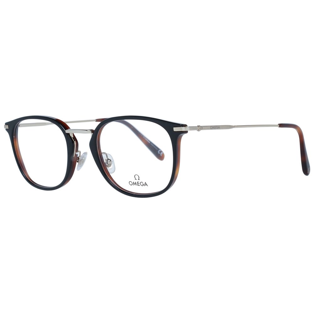 Omega Brille mit schwarzen Metall- und Kunststoffrahmen