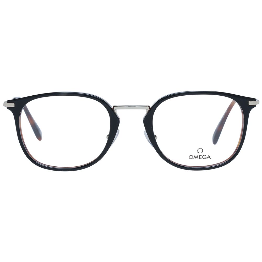 Omega Brille mit schwarzen Metall- und Kunststoffrahmen