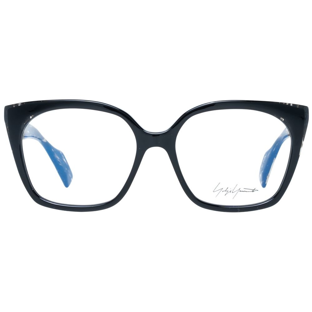 Yohji Yamamoto Schwarze Kunststoffbrille (Gestell)